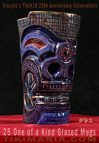 Image 1 of CrazyAL's Tiki #18 "Hibiscus Tiki" Mug Artist's Proof #91