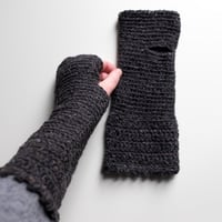 Image 1 of Wrist Worms, Dark Grey Tweed