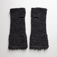 Image 3 of Wrist Worms, Dark Grey Tweed