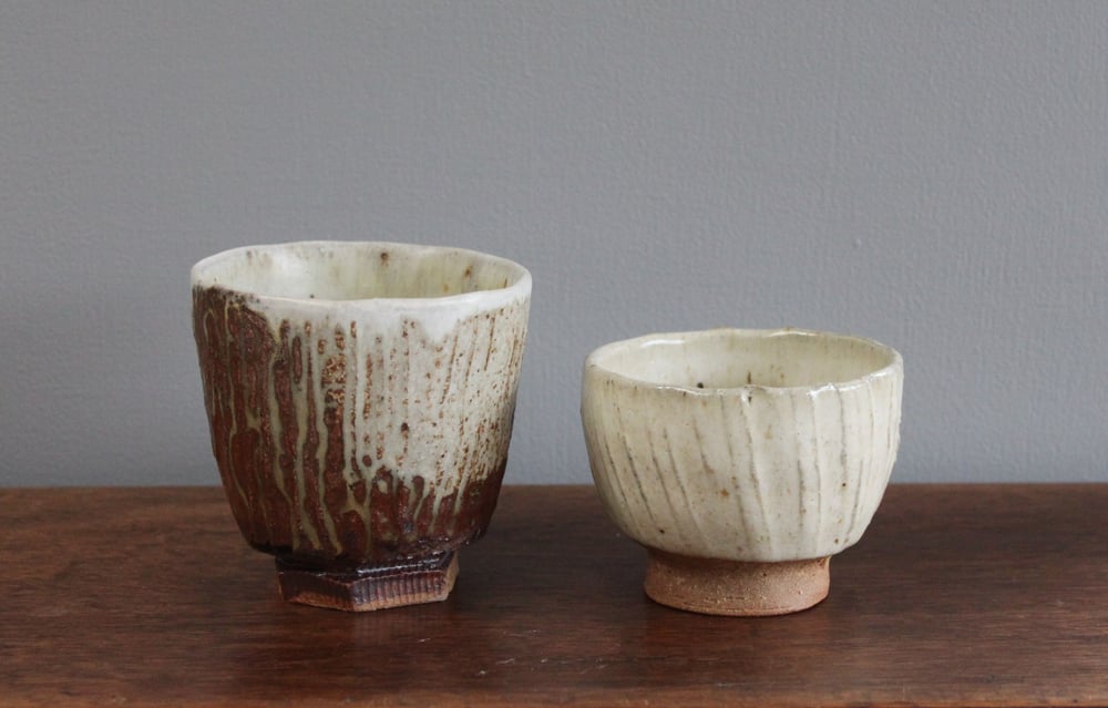 Image of Textured Footed Cups. Winter Sale, half price! 