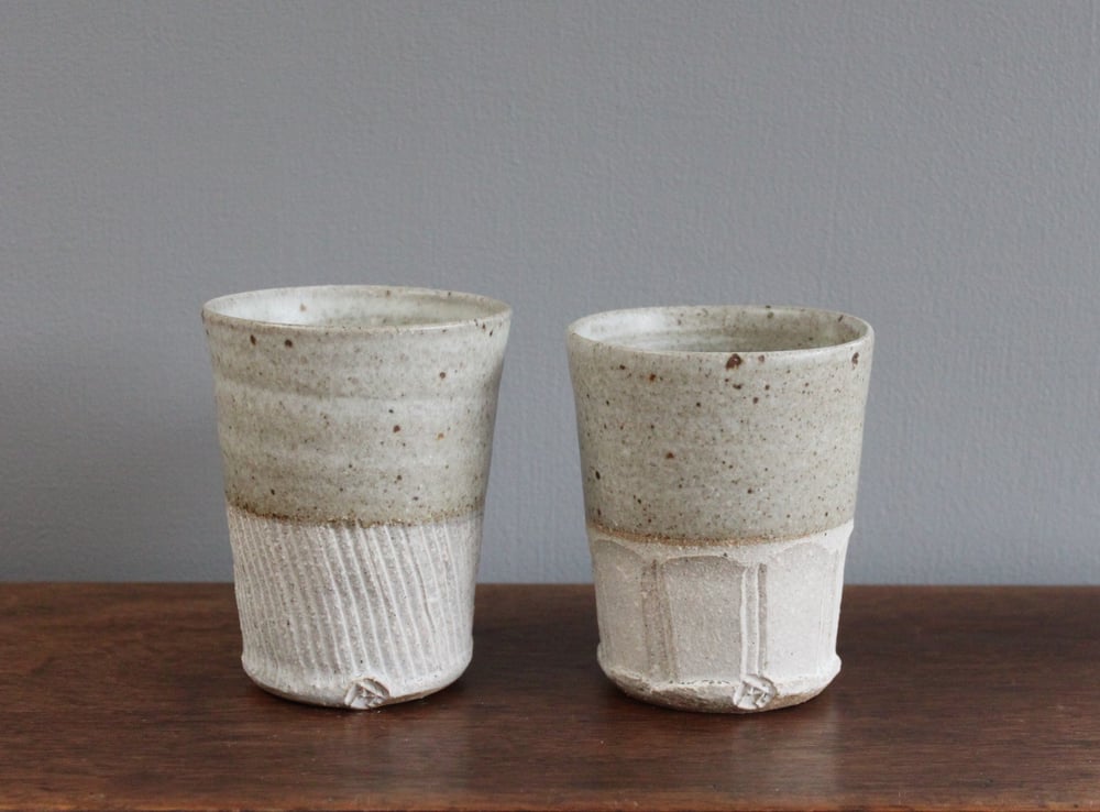 Image of Part faceted and incised Beakers 