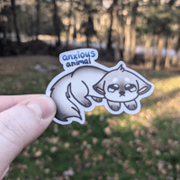 Image 2 of Anxious Animal Sticker