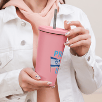 Image 16 of Insulated tumbler with a straw (Pray For Israel)