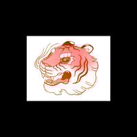 tiger head mini print