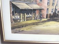 Image 6 of Vintage Anlaby Watercolour Painting on a Print by F T Cambridge, Hull East Yorkshire Village, Framed