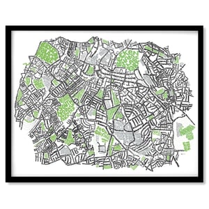 Image of SE London Parks – Penge-Beckenham-Bromley-South Norwood-Woodside-Shirley-West Wickham Type Map