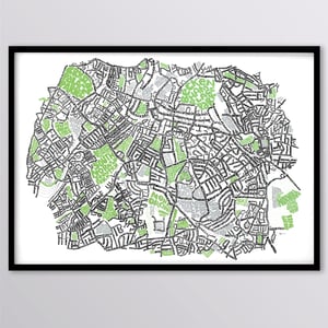 Image of SE London Parks – Penge-Beckenham-Bromley-South Norwood-Woodside-Shirley-West Wickham Type Map