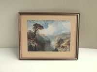 Image 2 of Nature's Realm by E. J. Niemann (b 1813) Antique Art Print, Mountain Wilderness Landscape, Framed 