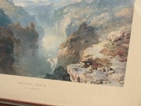 Image 7 of Nature's Realm by E. J. Niemann (b 1813) Antique Art Print, Mountain Wilderness Landscape, Framed 