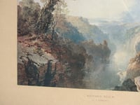 Image 6 of Nature's Realm by E. J. Niemann (b 1813) Antique Art Print, Mountain Wilderness Landscape, Framed 