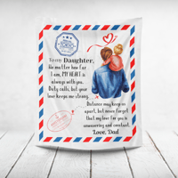 Image 1 of Velveteen Plush Blanket |To My Daughter Blanket | Gift For Daughter | Dad to Daughter Blanket