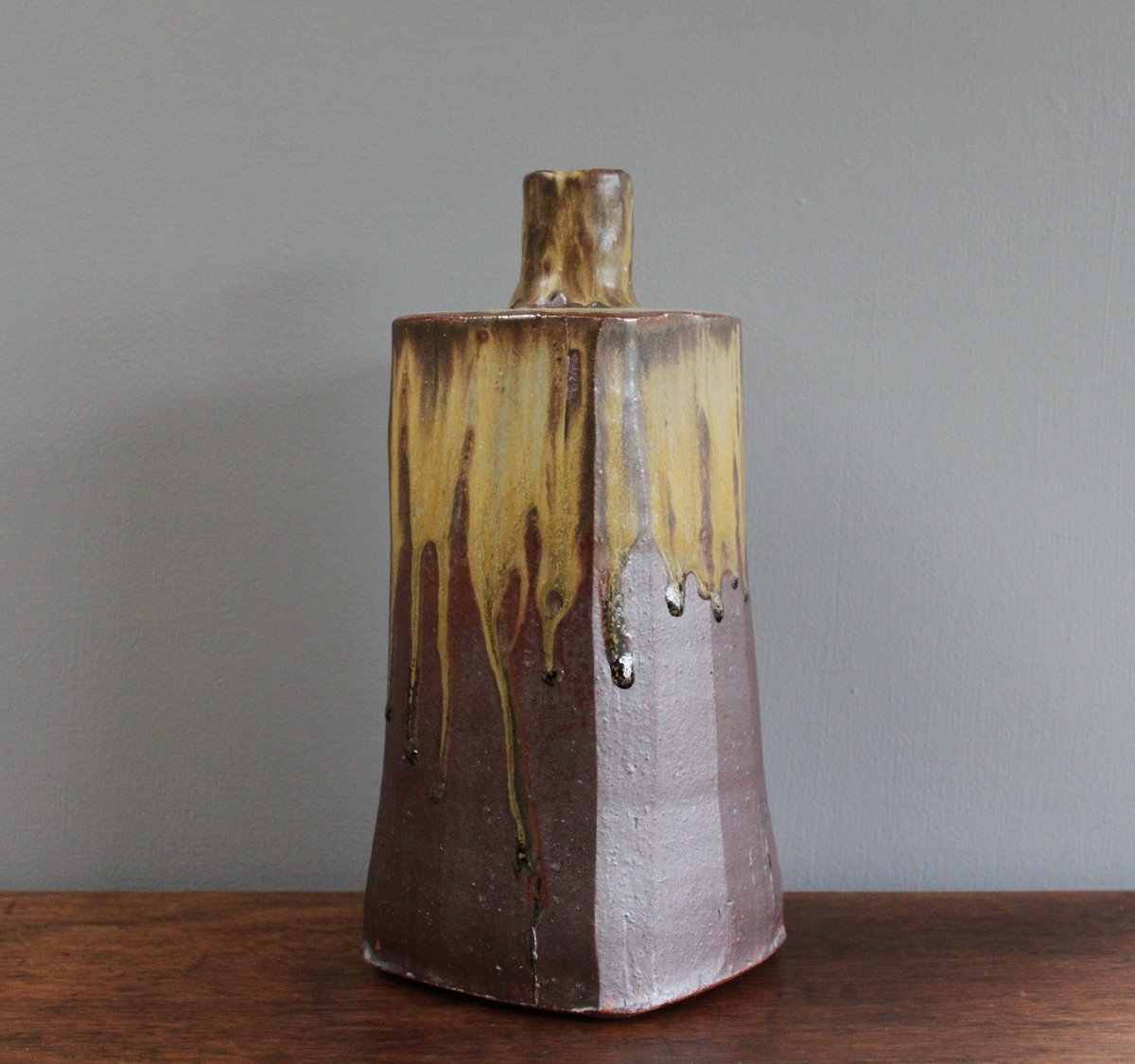 Image of Thrown and altered bottle vase