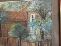 Image 5 of Vintage 1940s Watercolour Painting, East Yorkshire? Country House and Stable by Billy Wilson, Framed