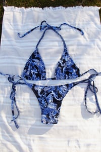 Image 1 of ♲ Blue Paisley Bikini Set - XL