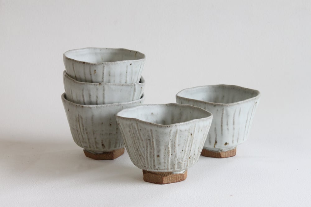 Image of Thrown little footed cups