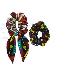 Image 1 of Pink Afro Hair Scrunchie Set