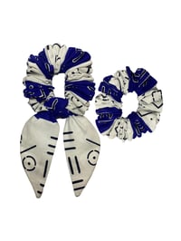 Image 1 of White Tribal Hair Scrunchie set