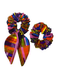 Image 1 of Multicoloured Afro Hair Scrunchie set
