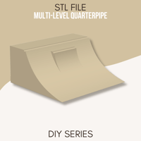 Image of Multi-Level Quarterpipe ver. 1 - STL File Download