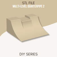 Image of Multi-Level Quarterpipe ver. 2 - STL File Download