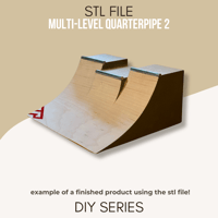 Image of Multi-Level Quarterpipe ver. 2 - STL File Download