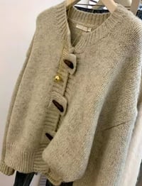 Image 2 of Oversized knit Cardigan grey