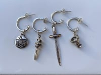 Image 3 of ✶ Tarot  Charm Hoops ✶
