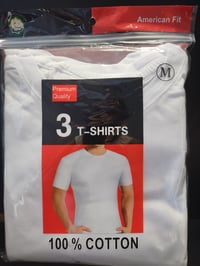 Men's 3 pack of white T's 