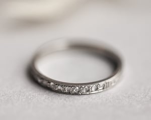 Image of Platinum & rose-cut full eternity 'ad infinitum' ring