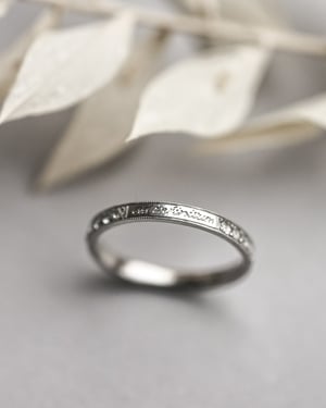 Image of Platinum & rose-cut full eternity 'ad infinitum' ring