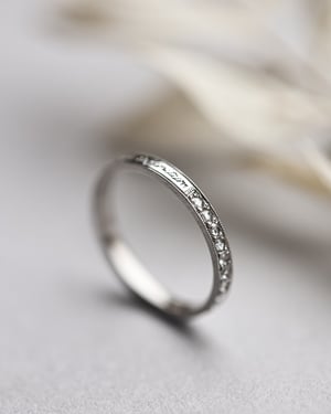 Image of Platinum & rose-cut full eternity 'ad infinitum' ring