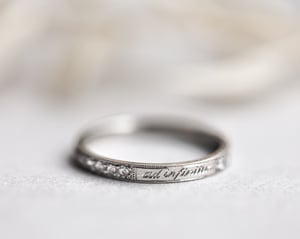 Image of Platinum & rose-cut full eternity 'ad infinitum' ring