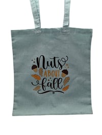 Image 1 of Nuts About Fall Eco-Friendly Tote (dual-sided cute images)