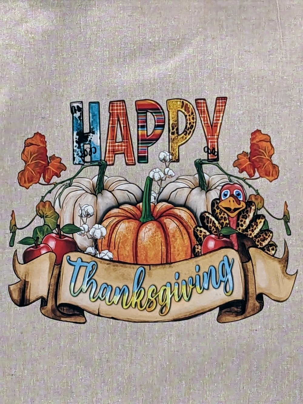 Image of Happy Thanksgiving Eco-Friendly Tote (dual-sided cute images)