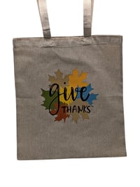 Image 2 of Happy Thanksgiving Eco-Friendly Tote (dual-sided cute images)