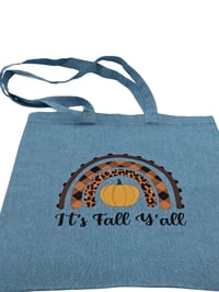Image 5 of It's Fall Y'all Eco-Friendly Tote (dual-sided cute images)
