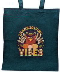 Image 1 of Thanksgiving Vibes Eco-Friendly Tote (dual-sided cute images)