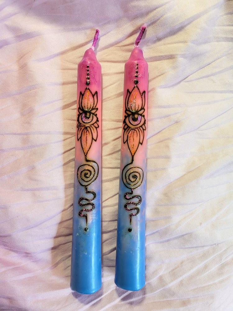 Image of Divine Lotus Henna Taper Candles