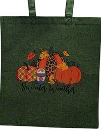 Image 1 of Sweater Weather Eco-Friendly Tote (dual-sided cute images)
