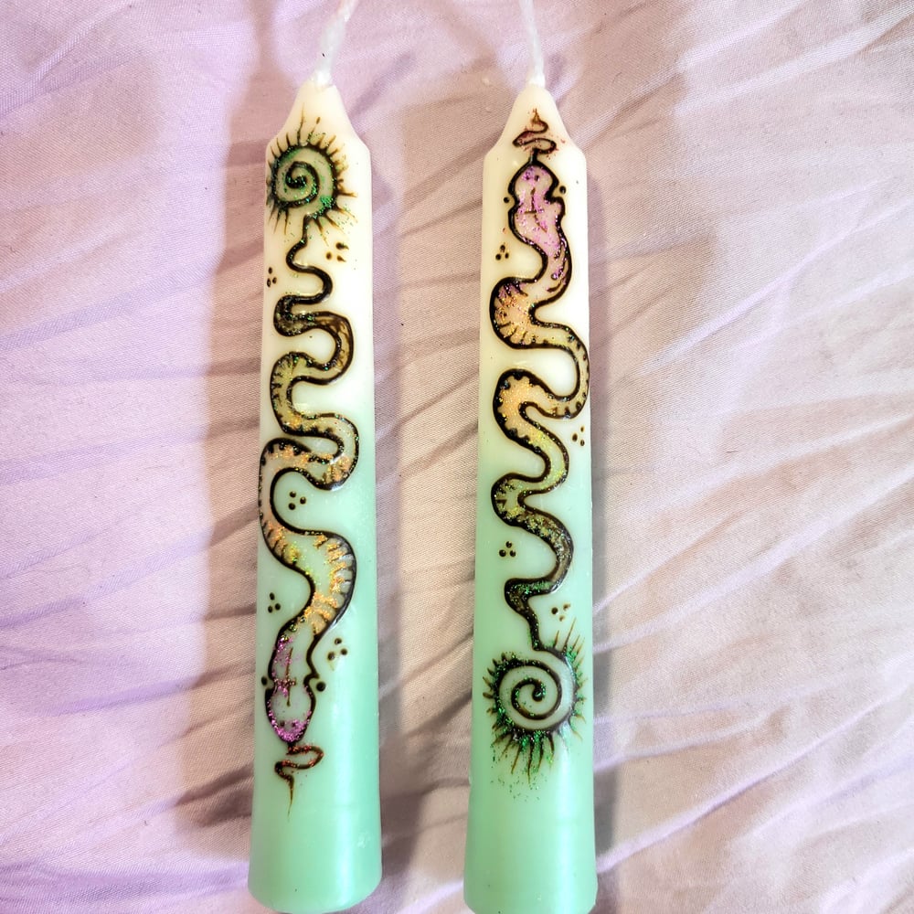 Image of Snake Henna Taper Candles