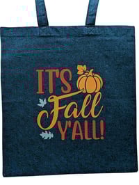 Image 1 of It's Fall Y'all Truck Eco-Friendly Tote (dual-sided cute images)
