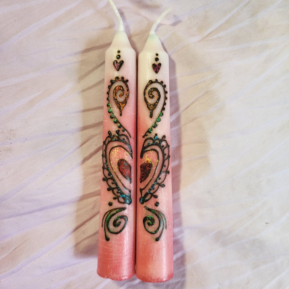 Image of Heart Henna Tapers 