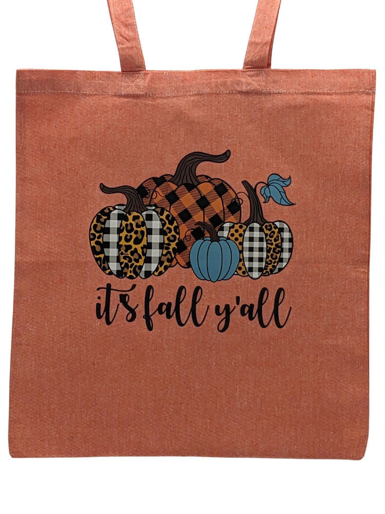 Image of Howdy, It's Fall Y'all Eco-Friendly Tote (dual-sided cute images)