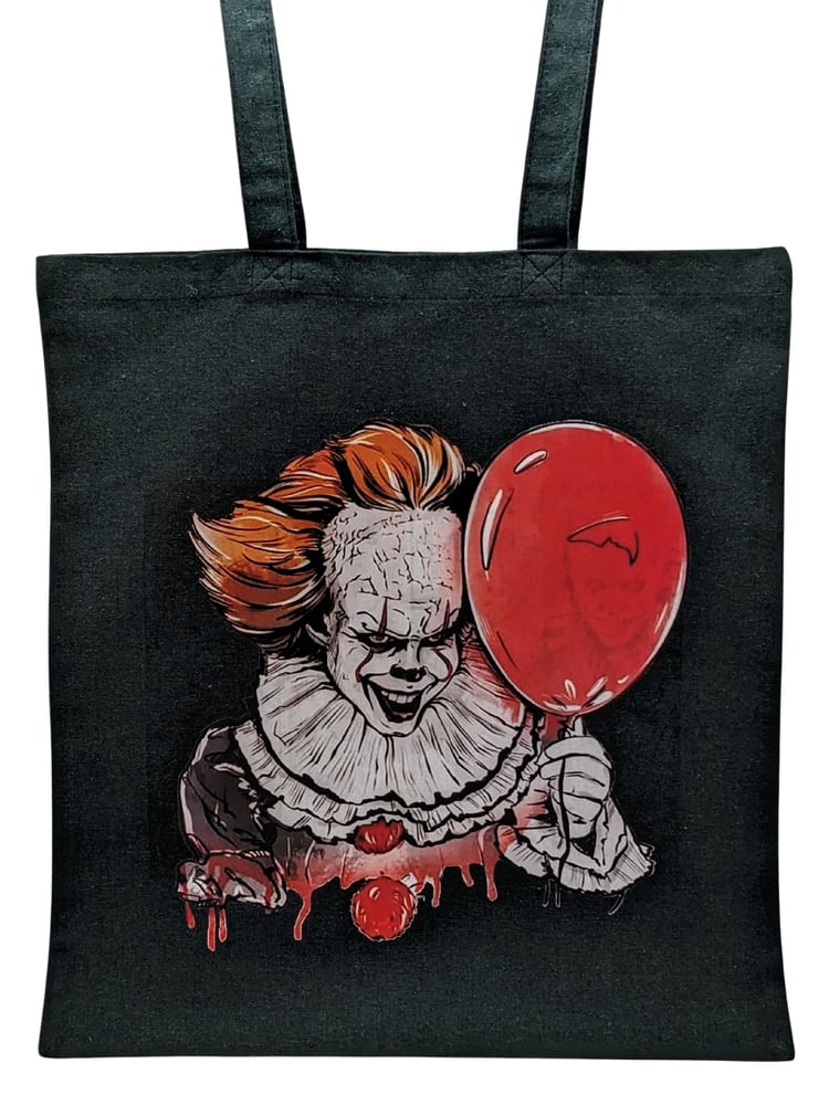 Image of Pennywise "It" Halloween themed Eco-Friendly Tote (printed on one side)