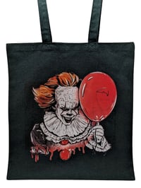 Image 1 of Pennywise "It" Halloween themed Eco-Friendly Tote (printed on one side)