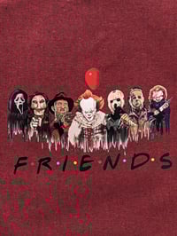Image 2 of Scary "FRIENDS" Halloween themed Eco-Friendly Tote (printed on one side)