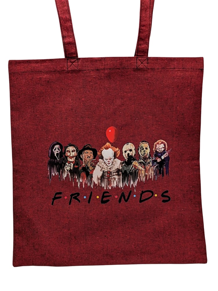 Image of Scary "FRIENDS" Halloween themed Eco-Friendly Tote (printed on one side)