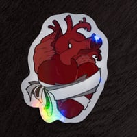 Healing Heart ✦ Holographic Vinyl Sticker ✦ 8.5x6.5 cm