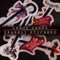 Image 1 of Chaos Canes ✦ Sparkly Vinyl Stickers ✦ 12.2x4.2 cm