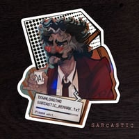 Image 2 of Grimport Menace ✦ Holographic Vinyl Stickers ✦ 11x9 cm